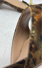 Load image into Gallery viewer, Steve Madden Womens Meshee Brown Black Animal Print Ankle Strap Sandals Sz 9.5M
