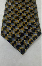 Load image into Gallery viewer, Oscar De La Renta Mens Multicolor Geometric Print Silk Adjustable Designer Tie
