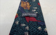 Load image into Gallery viewer, Salvatori Mens Green Printed Adjustable Pointed Tie
