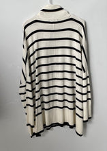 Load image into Gallery viewer, Adrianna Papell Womens Black Ivory Knitted Turtleneck Pullover Sweater Size XL
