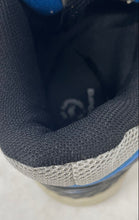 Load image into Gallery viewer, Leopard Mens Gray Black Blue Round Toe High Top Lace-Up Sneaker Shoes Size 7.5
