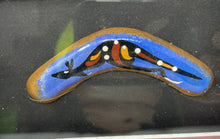 Load image into Gallery viewer, Authentic Genuine Hand-Painted Boomerang Aboriginal-Style Art Frame
