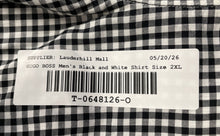 Load image into Gallery viewer, Hugo Boss Mens Black White Striped Cotton Regular Fit Button-Up Shirt Size 2XL
