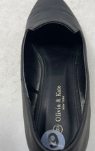 Load image into Gallery viewer, Olivia &amp; Kate Womens Smoking Black Pointed Toe Slip-On Ballet Flats Size 9
