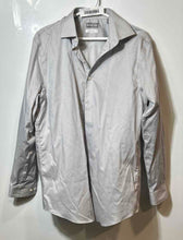 Load image into Gallery viewer, Michael Kors Mens Gray Regular Fit Airsoft Stretch Wrinkle Free Dress Shirt Sz M
