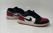 Load image into Gallery viewer, Nike Boys Air Jordan 1 Low 553560-161 Black Red White Sneakers Shoes Size 6Y
