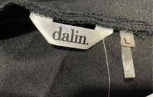 Load image into Gallery viewer, Dalin Womens Black Short Sleeve Square Neck Blouse Top Size Large
