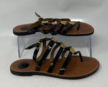 Load image into Gallery viewer, Authentic Tory Burch Womens Brown Black Gladiator Sandals No Size Long 9.5 Inch
