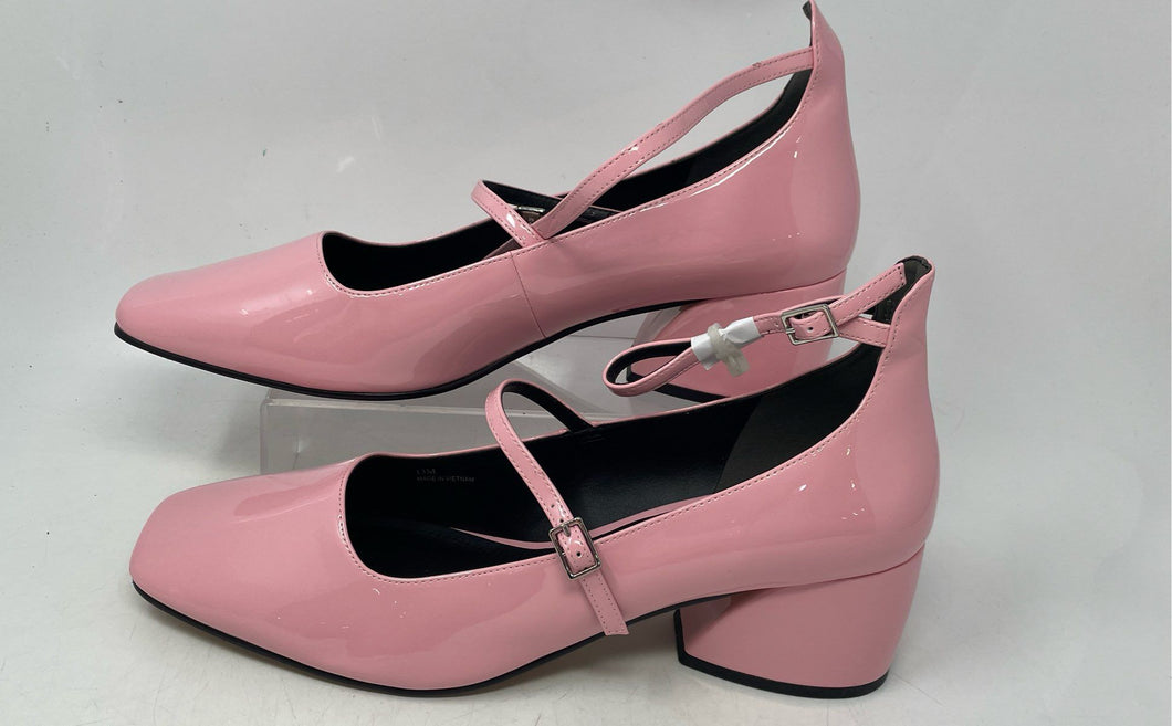Lisa Vicky Womens Saint Pink Leather Buckle Ankle Strap Pump Heels Size 13M