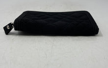 Load image into Gallery viewer, Vera Bradley Womens Black Quilted Credit Card Holder Zip-Around Wristlet Wallet
