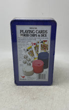 Load image into Gallery viewer, Cardinal Deluxe Playing Cards Poker Chips And Dice Set Texas Hold'Em Sealed
