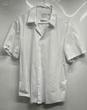 Load image into Gallery viewer, Calvin Klein Mens White Short Sleeve Slim Fit Collared Button-Up Shirt Size XL
