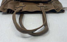 Load image into Gallery viewer, Antonio Melani Womens Brown Floral Embossed Leather Drawstring Shoulder Purse
