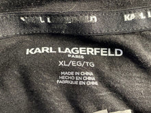 Load image into Gallery viewer, Karl Lagerfeld Womens Black Short Sleeve Round Neck Graphic T-Shirt Size XL
