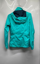 Load image into Gallery viewer, The North Face Womens Turquoise Long Sleeve Full-Zip Hooded Rain Jacket Size XS
