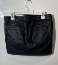 Load image into Gallery viewer, Zara Womens Black Denim Zipped Pocket Stretch Short Mini Skirt Size 10
