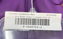 Load image into Gallery viewer, Zara Womens Purple 3/4 Sleeve Pleated Double-Breasted Blazer Dress Size XS
