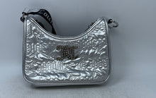Load image into Gallery viewer, Juicy Couture Womens Black Silver-Tone Quilted Adjustable Strap Shoulder Bag

