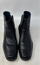 Load image into Gallery viewer, Chitos Mens Black Leather Square Toe Side Zip Ankle Boots Size EUR 37
