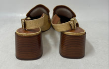 Load image into Gallery viewer, Arezzo Womens Emery Beige Brown Adjustable Strap Block Slingback Sandals Size 39
