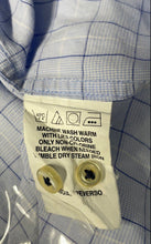 Load image into Gallery viewer, Tommy Hilfiger Mens Blue Plaid Print Long Sleeve Dress Shirt Size 32-33
