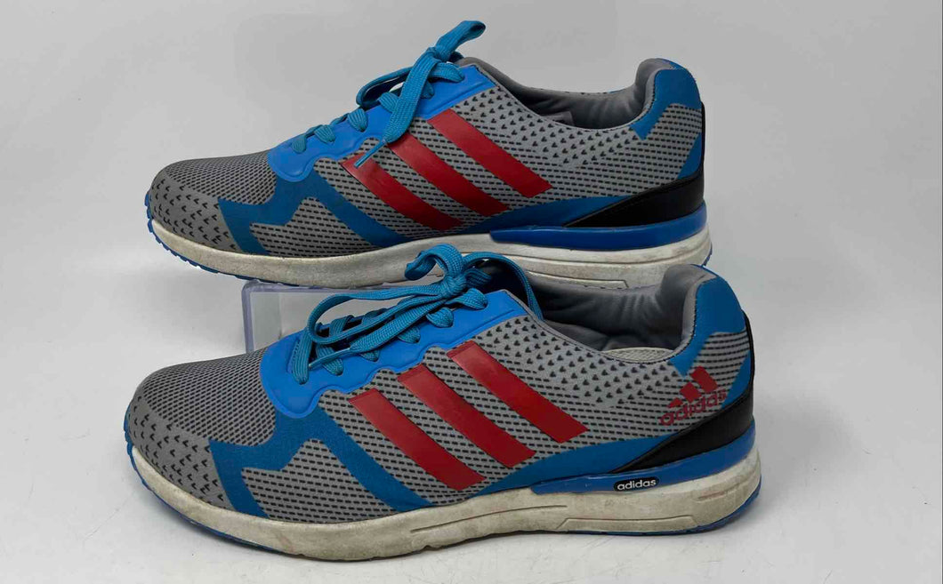 Adidas Womens Marathon TR Gray Blue Black & Red Lace-Up Sneakers Shoes Size 6