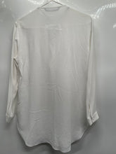 Load image into Gallery viewer, Zara Womens White Long Sleeve Split V-Neck Flowy Tunic Blouse Size Medium
