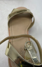 Load image into Gallery viewer, Aldo Womens Gold-Tone Open Toe Wedge Heel Platform Ankle Strap Sandals Size 8.5
