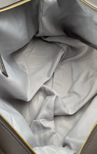 Load image into Gallery viewer, Katie Loxton Womens Gray Leather Detachable Strap Weekend Holdall Duffle Bag
