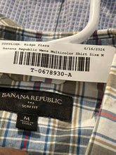 Load image into Gallery viewer, Banana Republic Mens Multicolor Collared Long Sleeve Button-Up Shirt Size M
