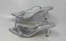 Load image into Gallery viewer, Steve Madden Womens Silver Pointed Toe Kitten Strappy Sandals Size 9.5M
