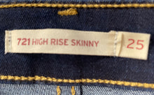 Load image into Gallery viewer, Levi's Womens Dark Blue Denim Pockets Skinny Leg Jeans Size 25
