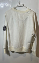 Load image into Gallery viewer, Karl Lagerfeld Womens White Rhinestone Patches Pullover Sweatshirt Size Small
