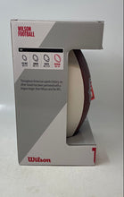 Load image into Gallery viewer, Wilson Brown White Mini NFL Autograph Football Ball With Tags
