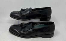 Load image into Gallery viewer, FLS Florsheim Mens Lexington Black Leather Slip-On Tassel Loafer Shoes Size 9.5D
