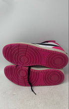 Load image into Gallery viewer, Nike Girls Court Borough Mid 2 HV0933-100 Black Pink White Sneaker Shoes Size 6Y
