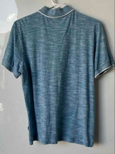 Load image into Gallery viewer, Hugo Boss Mens White Blue Short Sleeve Collared Polo Shirt Size Small
