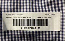 Load image into Gallery viewer, Brooks Brothers Mens Dark Blue And White Collared Button-Up Shirt Size Small
