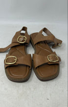 Load image into Gallery viewer, Crown Vintage Womens Irenna Brown Leather Buckle Ankle Strap Sandals Size 9M
