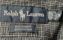 Load image into Gallery viewer, Ralph Lauren Mens Blue Cotton Long Sleeve Collared Button-Up Shirt Size Medium
