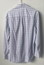 Load image into Gallery viewer, Mossimo Supply Co. Mens White Blue Plaid Cotton Long Sleeve Button-Up Shirt Sz L
