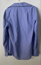 Load image into Gallery viewer, Calvin Klein Mens Blue Printed Slim Fit Non-Iron Dress Shirt Size 15 34/35
