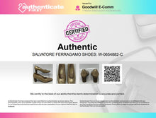 Load image into Gallery viewer, Authentic Salvatore Ferragamo Womens Gold-Tone Leather Pump Heels Size 6.5 B
