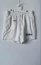 Load image into Gallery viewer, Playboy By Pacsun Womens White Elastic Waist Drawstring Sweat Shorts Size S
