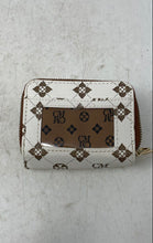 Load image into Gallery viewer, Charis Ma Womens Brown Printed Leather Small Travel Zip-Around Wallet
