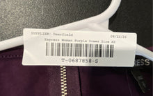 Load image into Gallery viewer, Express Womens Purple Long Sleeve Round Neck Back Zip Mini Dress Size XS
