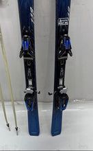 Load image into Gallery viewer, Atomic Unisex Adults Blue And Black Skis &amp; Poles Binding Set With Carrying Case

