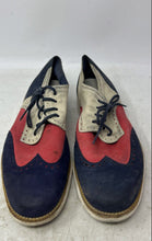 Load image into Gallery viewer, Cole Haan Mens LunarGrand Blue Red Beige Wingtip Leather Oxford Shoes Size 9.5M
