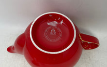Load image into Gallery viewer, Teavana Red Gold Trim Fine Bone China Tableware Engraved Serving Teapot
