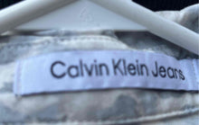 Load image into Gallery viewer, Calvin Klein Jeans Womens White Gray Animal Print Long Sleeve Button-Up Shirt M
